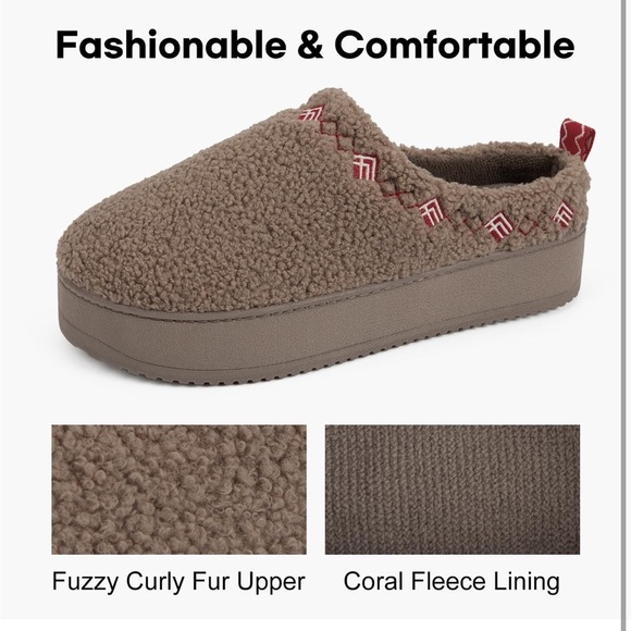 Memory foam platform slippers - Picture 3 of 6